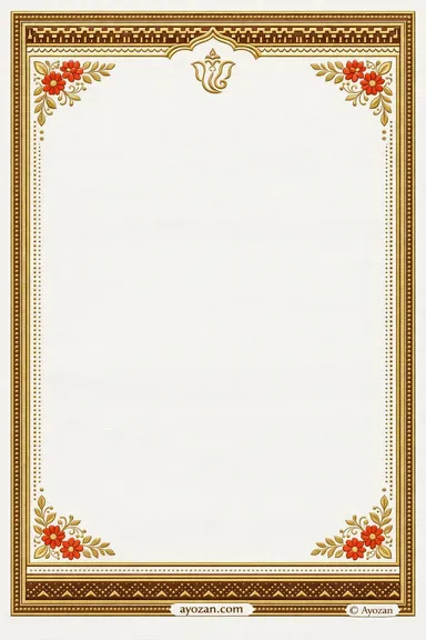 Gujarati Reception · Floral — Bou Bhaat card design