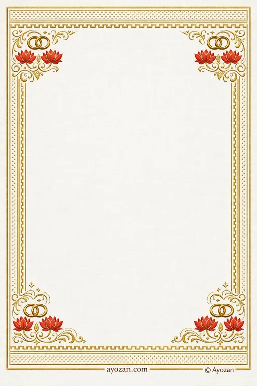 Gujarati Anniversary · Ornate — Gujarati Hindu Ornate Anniversary invitation card design from Ayozan