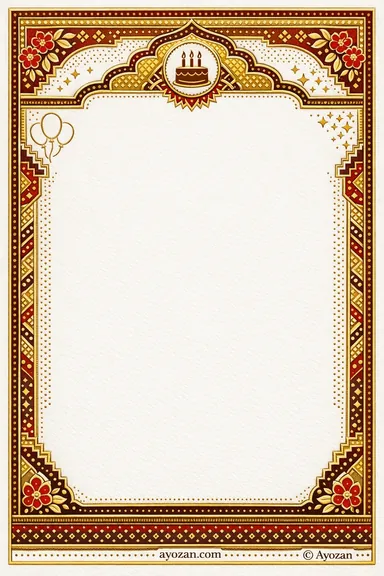 Gujarati Birthday · Ornate — Birthday card design