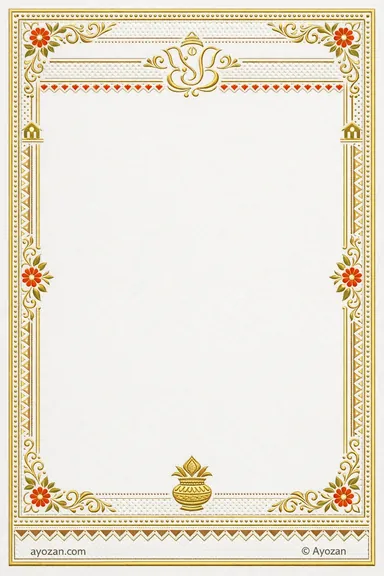Gujarati Housewarming · Ornate — Housewarming card design