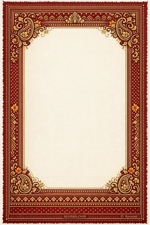 Gujarati Engagement · Classic — Gujarati Hindu Traditional Engagement invitation card design from Ayozan