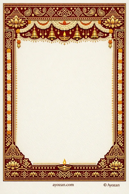 Tamil Memorial · Classic — Tamil Hindu Traditional Memorial invitation card design from Ayozan