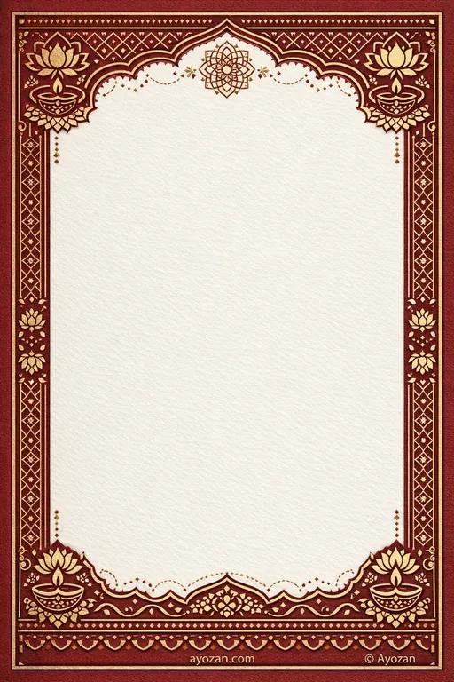 North Indian Memorial · Classic — North Indian Hindu Traditional Memorial invitation card design from Ayozan