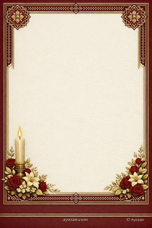 Memorial · Classic — Traditional Memorial invitation card design from Ayozan
