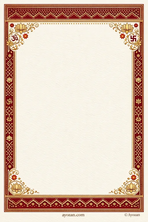 North Indian Sangeet · Classic — North Indian Hindu Traditional Sangeet invitation card design from Ayozan