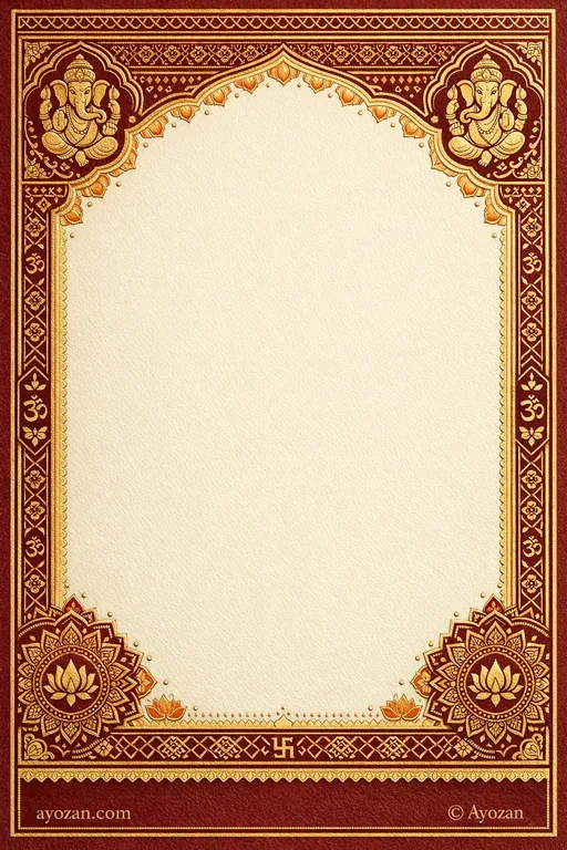 North Indian Wedding · Classic — Hindu Invitation Card | Ayozan