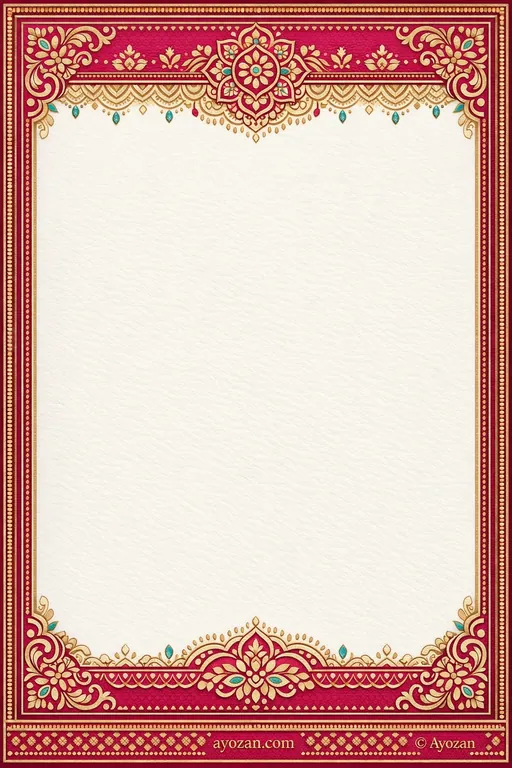 Mehndi · Classic — Traditional Mehndi invitation card design from Ayozan