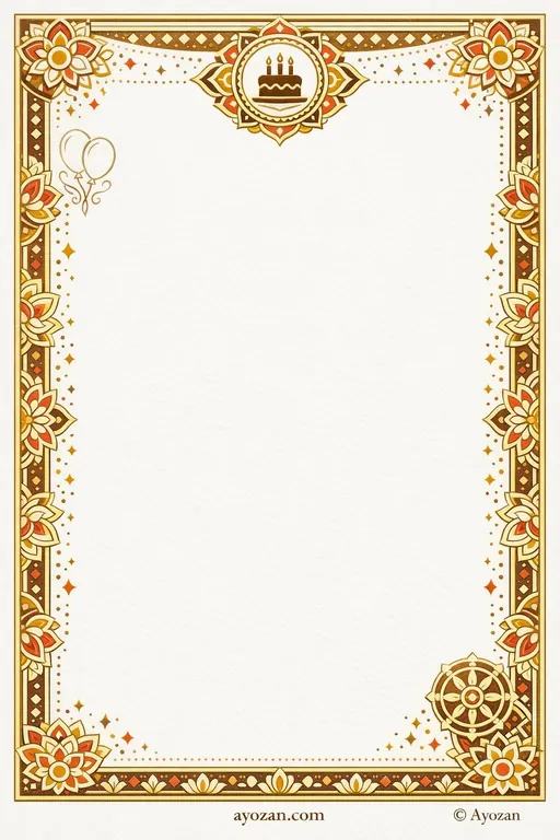 Birthday · Geometric — Buddhist Geometric Birthday invitation card design from Ayozan