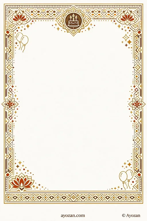 Birthday · Geometric — Jain Geometric Birthday invitation card design from Ayozan