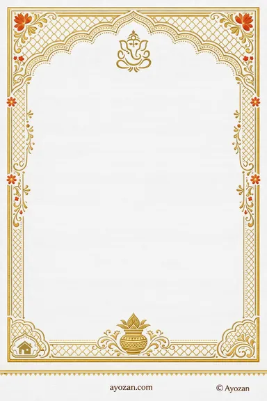 North Indian Housewarming · Floral — Satyanarayan Puja card design