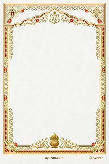 North Indian Housewarming · Geometric — Housewarming invitation card design