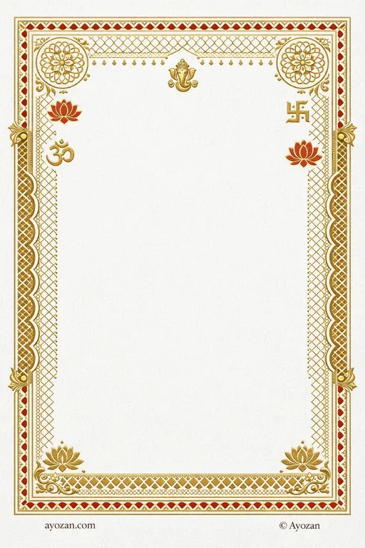 North Indian Sangeet · Geometric — North Indian Hindu Geometric Sangeet invitation card design from Ayozan