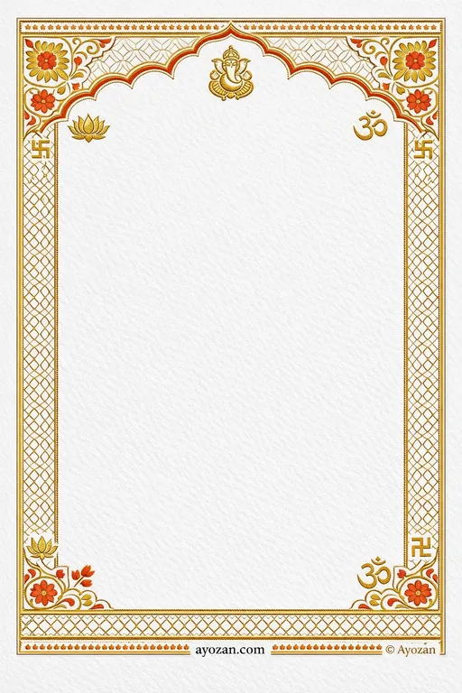 North Indian Wedding · Minimal — North Indian Hindu Minimal Wedding invitation card design from Ayozan