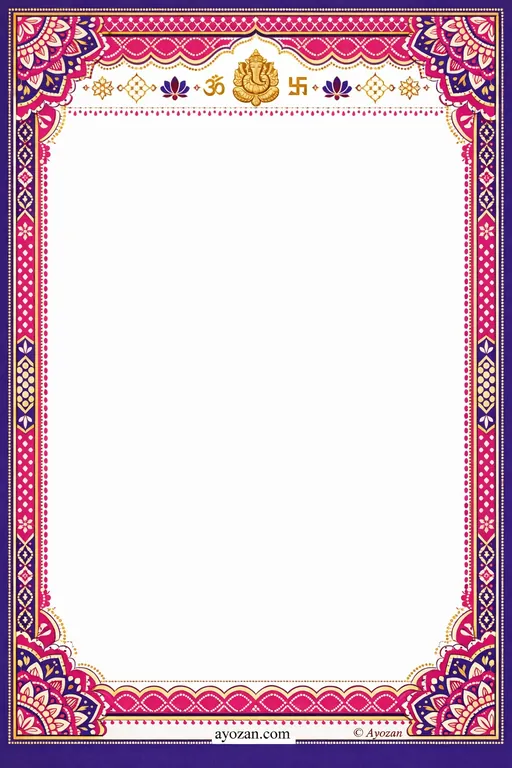 North Indian Mehndi · Contemporary — North Indian Hindu Modern Mehndi invitation card design from Ayozan
