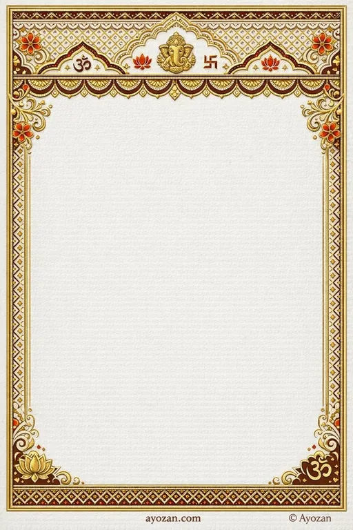 North Indian Sangeet · Ornate — North Indian Hindu Ornate Sangeet invitation card design from Ayozan