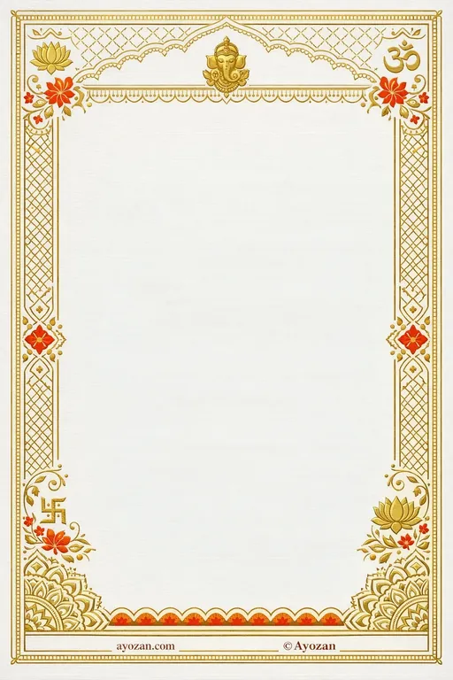 North Indian Wedding · Ornate — North Indian Hindu Ornate Wedding invitation card design from Ayozan