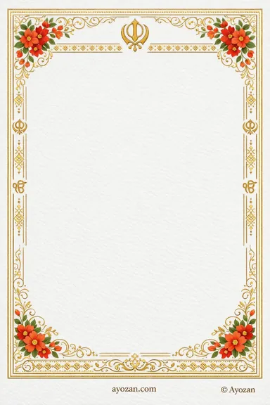 North Indian Wedding · Minimal — Sikh Wedding invitation card design