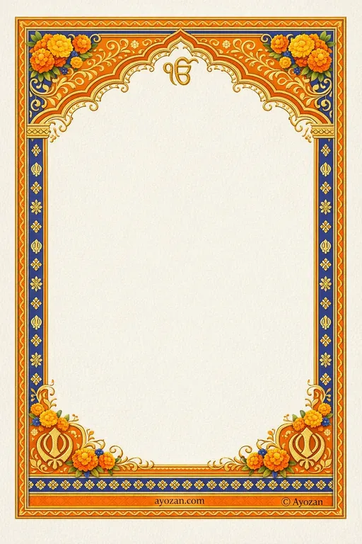 North Indian Haldi · Classic — North Indian Sikh Traditional Haldi invitation card design from Ayozan