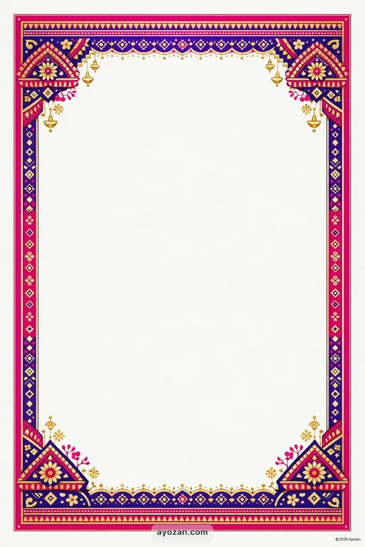 Assamese Bihu · Contemporary — Assamese Hindu Modern Bihu invitation card design from Ayozan