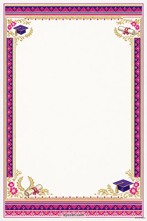 Assamese Graduation · Contemporary — Assamese Hindu Modern Graduation invitation card design from Ayozan