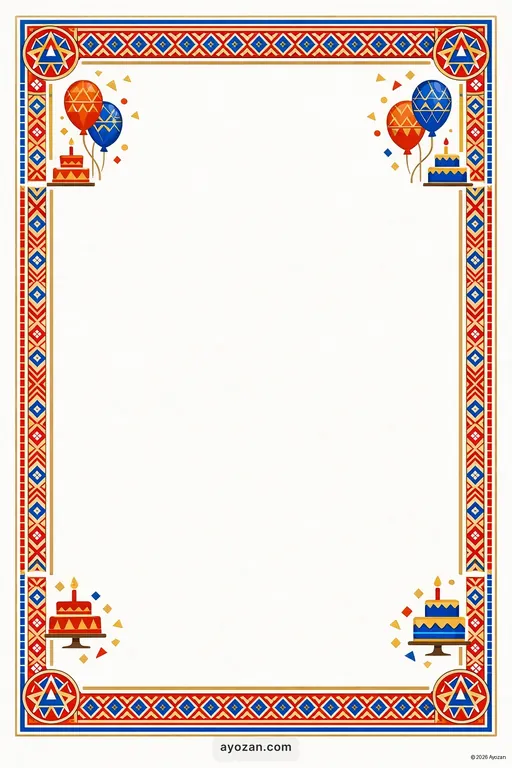 Assamese Birthday · Contemporary — Assamese Modern Birthday invitation card design from Ayozan