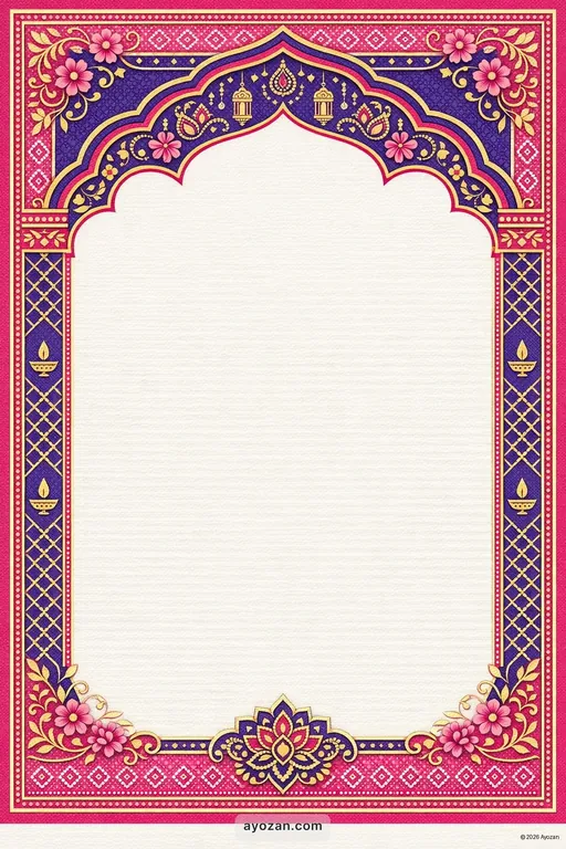 Awadhi Ganesh Chaturthi · Contemporary — Awadhi Hindu Modern Ganesh Chaturthi invitation card design from Ayozan
