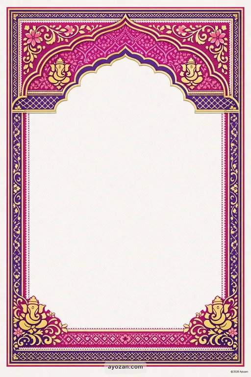 Awadhi Housewarming · Contemporary — Awadhi Hindu Modern Housewarming invitation card design from Ayozan
