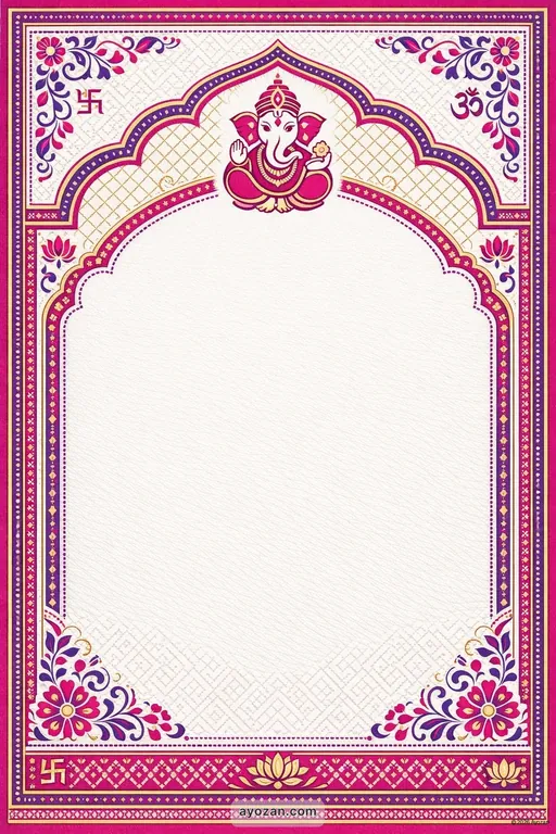 Awadhi Wedding · Contemporary — Awadhi Hindu Modern Wedding invitation card design from Ayozan