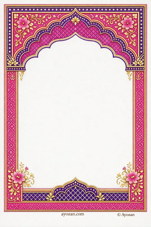 Awadhi Reception · Contemporary — Awadhi Hindu Modern Reception invitation card design from Ayozan