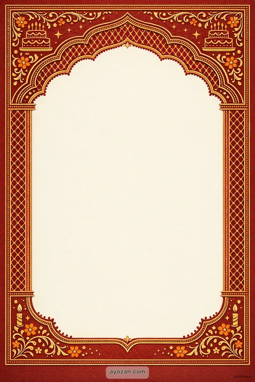 Awadhi Birthday · Classic — Awadhi Hindu Traditional Birthday invitation card design from Ayozan