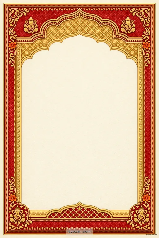Awadhi Engagement · Classic — Awadhi Hindu Traditional Engagement invitation card design from Ayozan