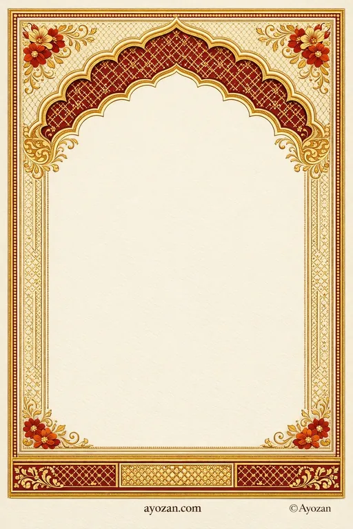 Awadhi Mehndi · Classic — Awadhi Hindu Traditional Mehndi invitation card design from Ayozan