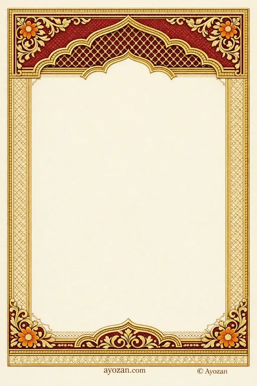 Awadhi Reception · Classic — Awadhi Hindu Traditional Reception invitation card design from Ayozan