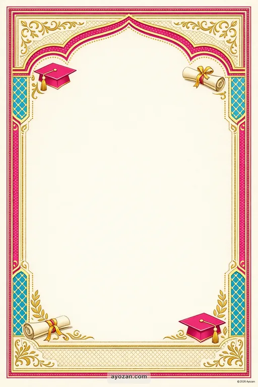 Awadhi Graduation · Classic — Awadhi Traditional Graduation invitation card design from Ayozan
