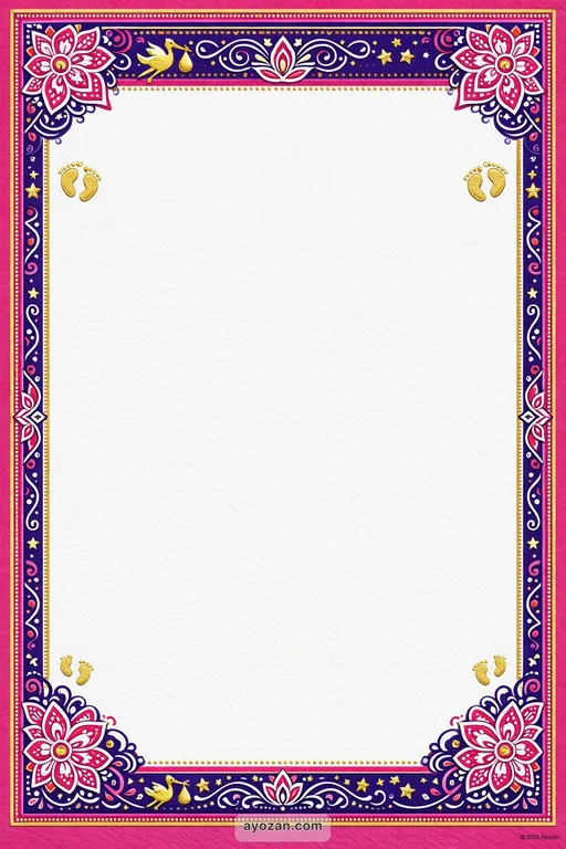 Bengali Baby Shower · Contemporary — Bengali Hindu Modern Baby Shower invitation card design from Ayozan