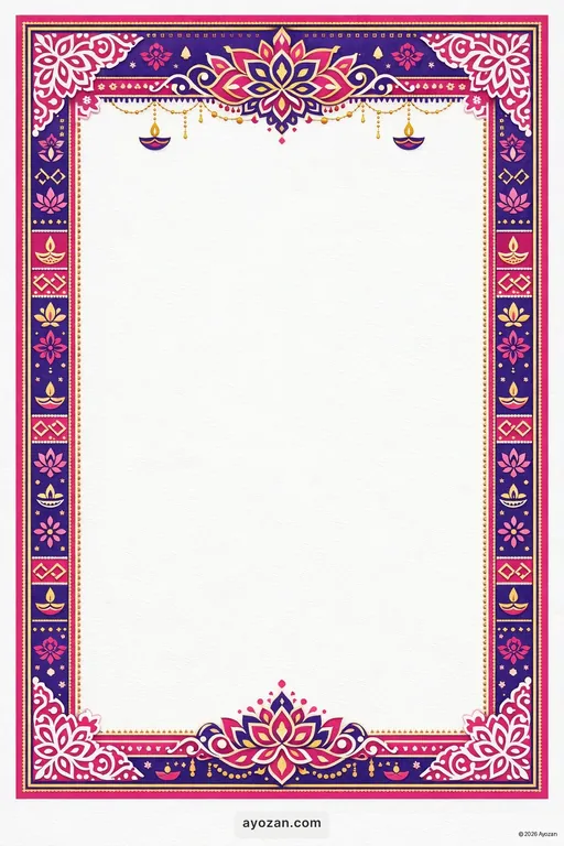 Bengali Modern Holi Card — Bengali Hindu Modern Holi invitation card design from Ayozan