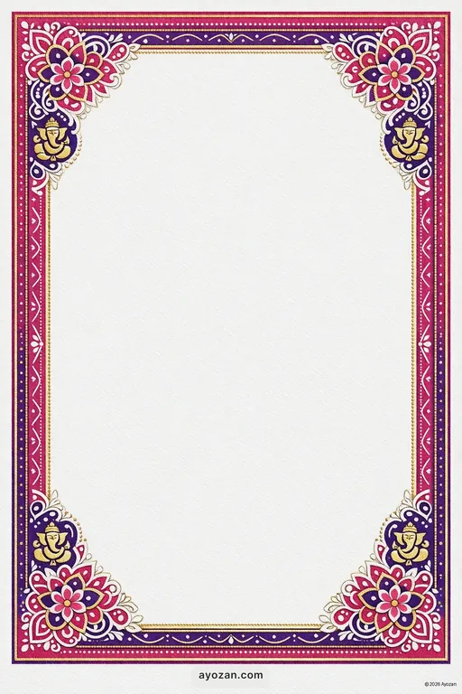 Bengali Housewarming · Contemporary — Bengali Hindu Modern Housewarming invitation card design from Ayozan