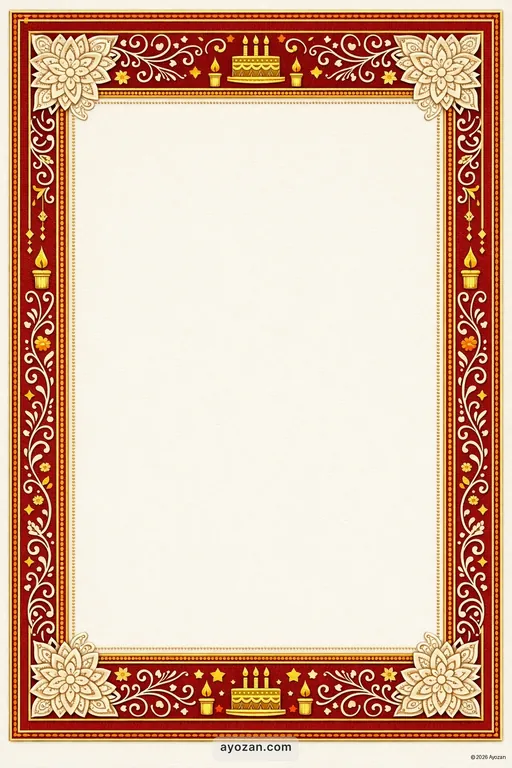 Bengali Birthday · Classic — Bengali Hindu Traditional Birthday invitation card design from Ayozan