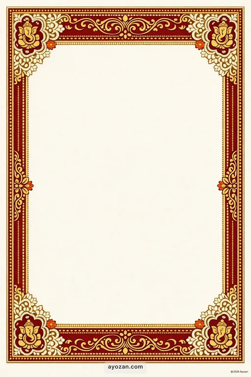 Bengali Housewarming · Classic — Bengali Hindu Traditional Housewarming invitation card design from Ayozan
