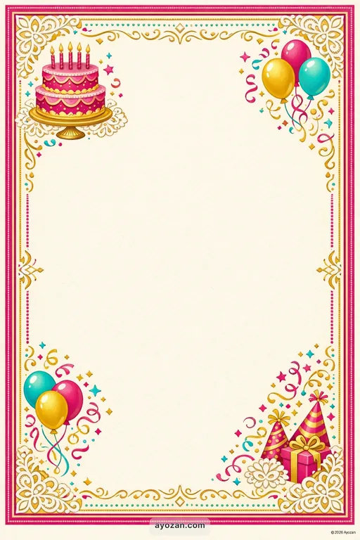 Bengali Birthday · Classic — Bengali Traditional Birthday invitation card design from Ayozan