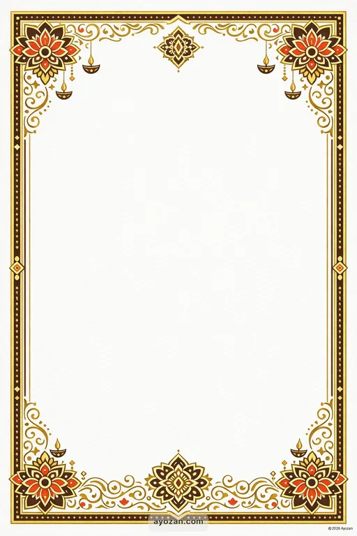 Modern Buddha Purnima Elegance Card — Buddhist Modern Buddha Purnima invitation card design from Ayozan