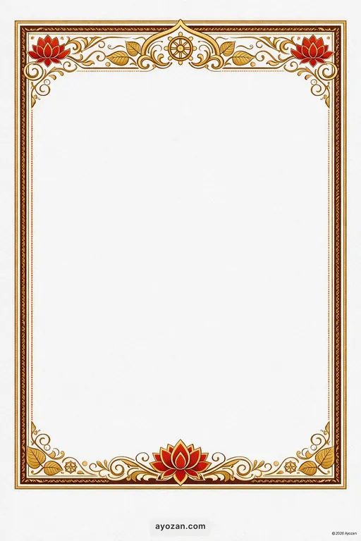 Wedding · Contemporary — Buddhist Modern Wedding invitation card design from Ayozan