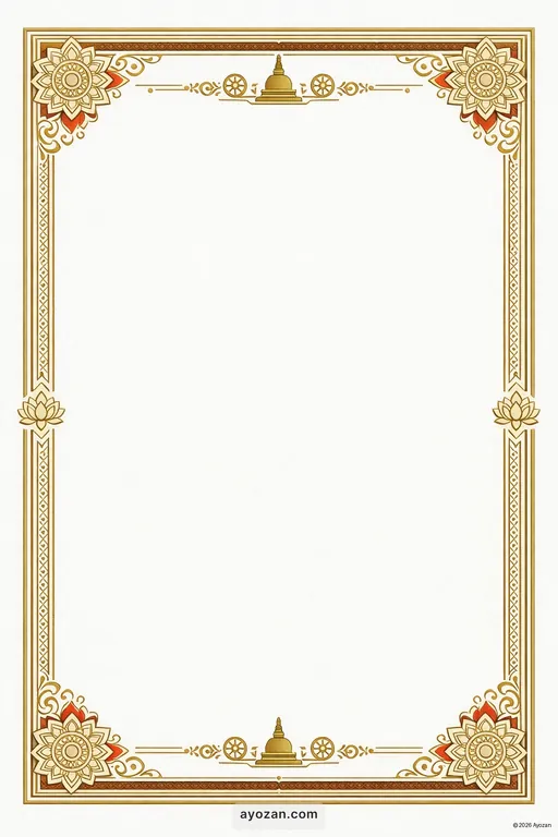 Corporate · Classic — Buddhist Traditional Corporate Gala invitation card design from Ayozan