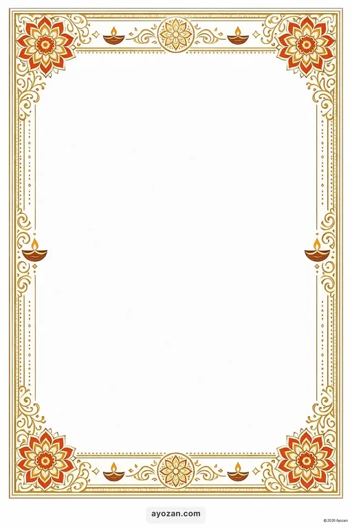 Traditional Buddha Purnima Card — Buddhist Traditional Buddha Purnima invitation card design from Ayozan