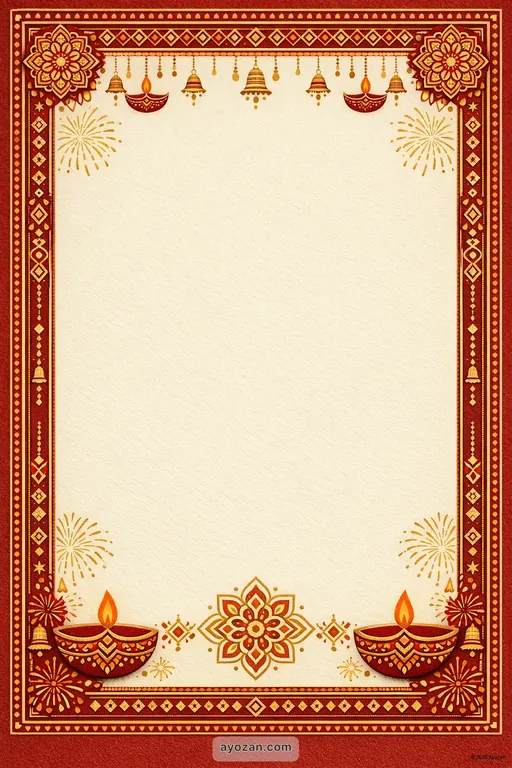 Chhattisgarhi Diwali · Classic — Chhattisgarhi Hindu Traditional Diwali invitation card design from Ayozan