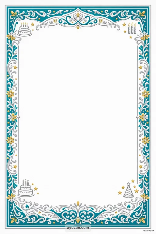 Hyderabadi Birthday · Contemporary — Hyderabadi Muslim Modern Birthday invitation card design from Ayozan
