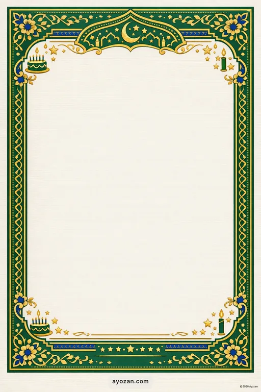 Hyderabadi Birthday · Classic — Hyderabadi Muslim Traditional Birthday invitation card design from Ayozan