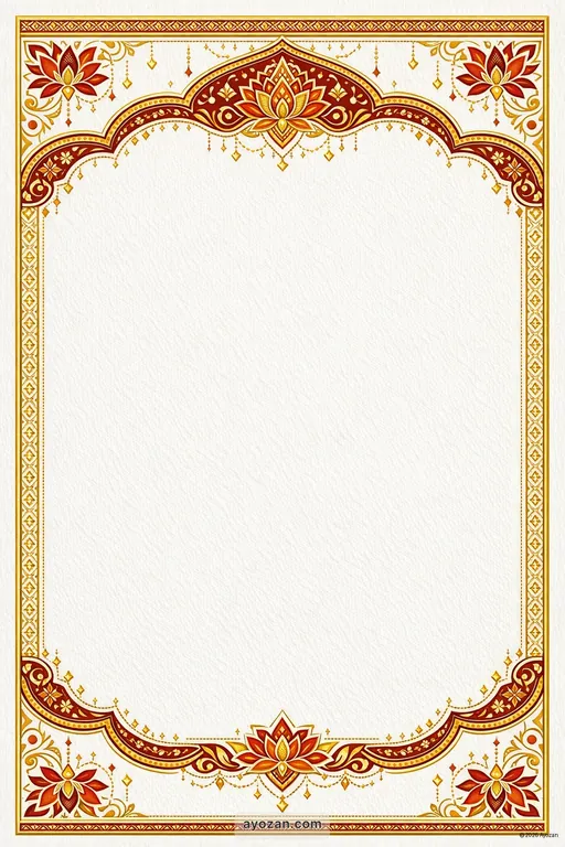 Modern Diwali Symbols Card — Jain Modern Diwali invitation card design from Ayozan
