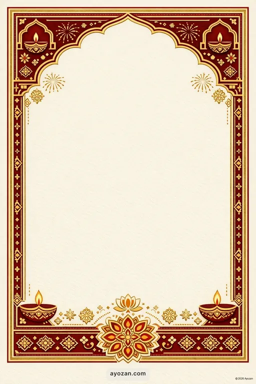 Kannada Diwali · Classic — Kannada Hindu Traditional Diwali invitation card design from Ayozan