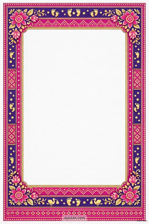 North Indian Baby Shower · Contemporary — North Indian Hindu Modern Baby Shower invitation card design from Ayozan